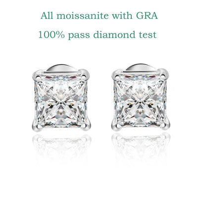 Moissanite Stud Earrings 0.4-5CT VVS Sterling Silver - Smarsty
