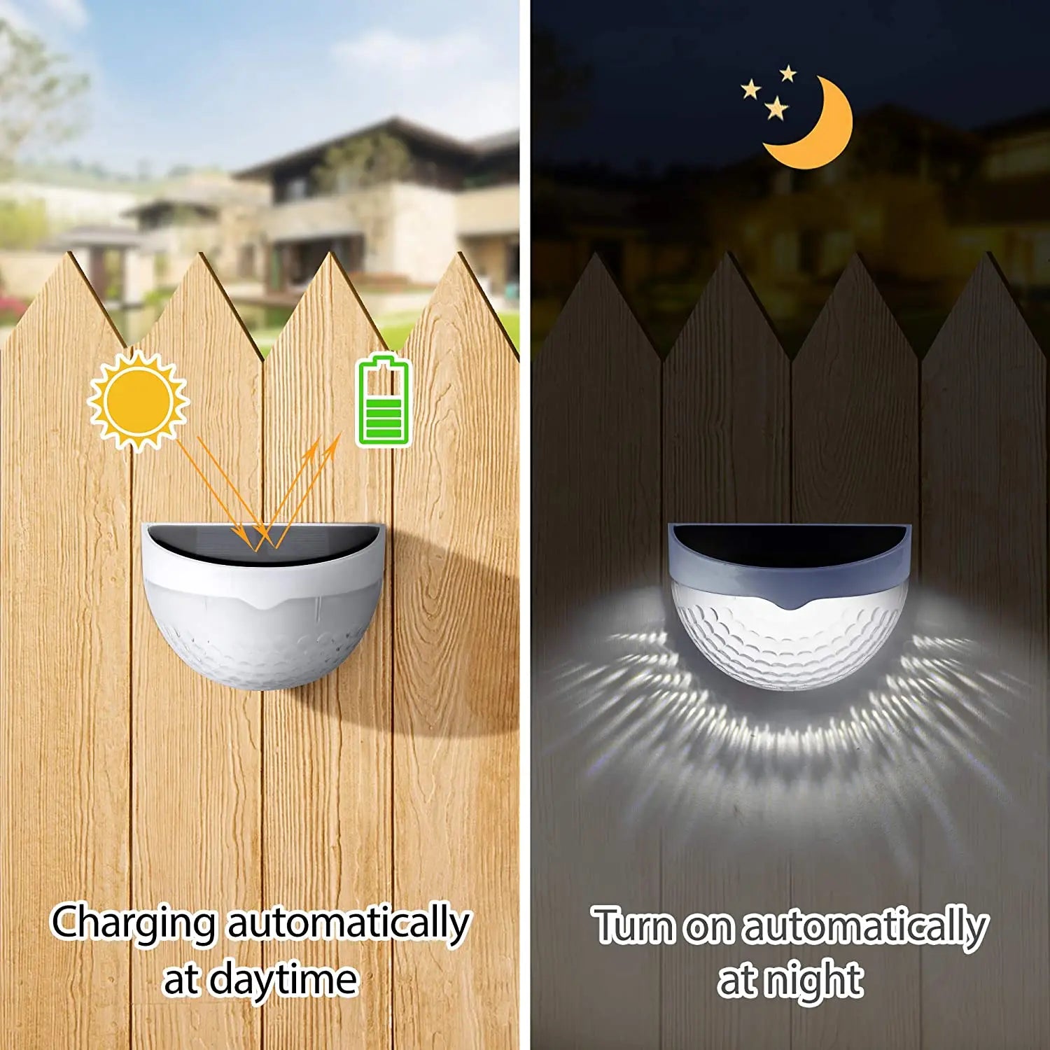 LED Solar Waterproof Fence Lights for Garden Pathway - Smarsty