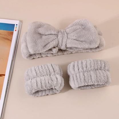 Coral Fleece Wash Face Headband Absorbent Waterproof - Smarsty