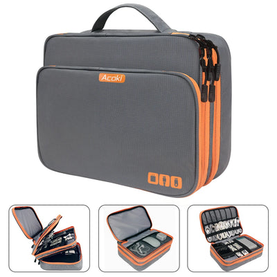 Multi Layer Electronic Accessories Organizer for Travel - Smarsty