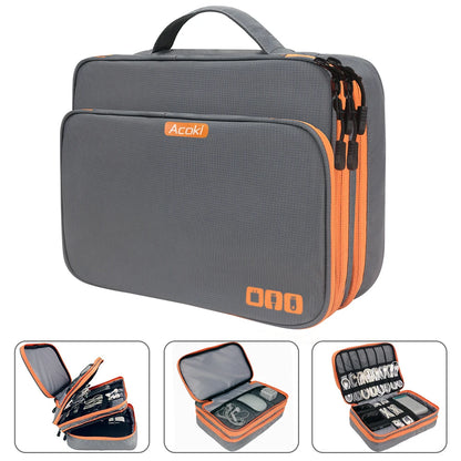 Multi Layer Electronic Accessories Organizer for Travel - Smarsty