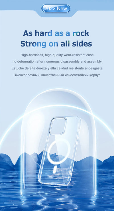 Smarsty MagSafe Clear Case for iPhone Magnetic Wireless Charging -