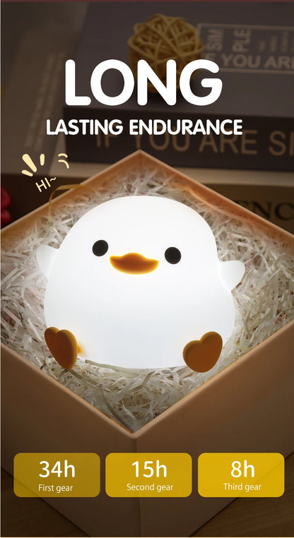 Cute Duck Night Light with Touch Sensor and Timer - Smarsty