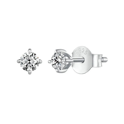 Moissanite Earrings 925 Sterling Silver D Color Studs - Smarsty