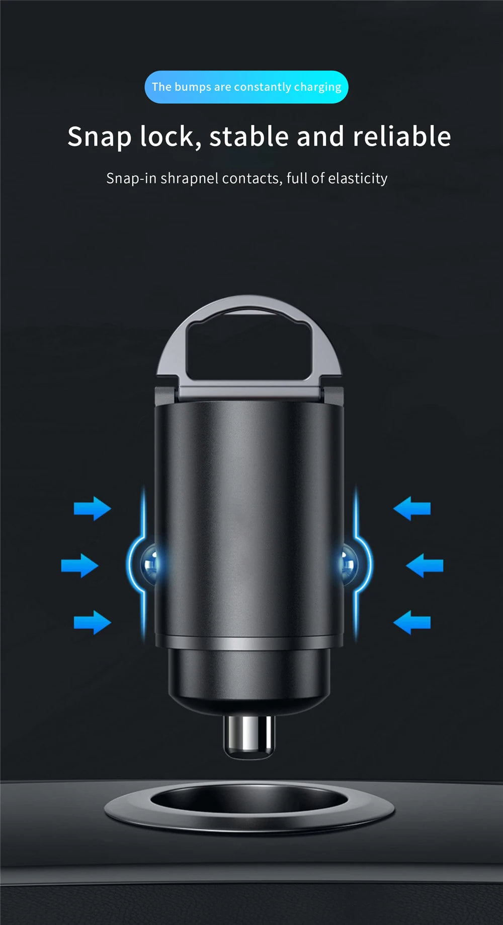 100W/200W QC3.0 PD Mini Car Charger 12-24V Lighter Fast Charging Car USB Type C Charger for Xiaomi Samsung Huawei iPhone Power - Smarsty