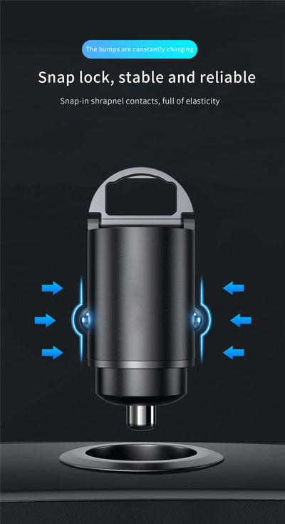 100W/200W QC3.0 PD Mini Car Charger 12-24V Lighter Fast Charging Car USB Type C Charger for Xiaomi Samsung Huawei iPhone Power - Smarsty