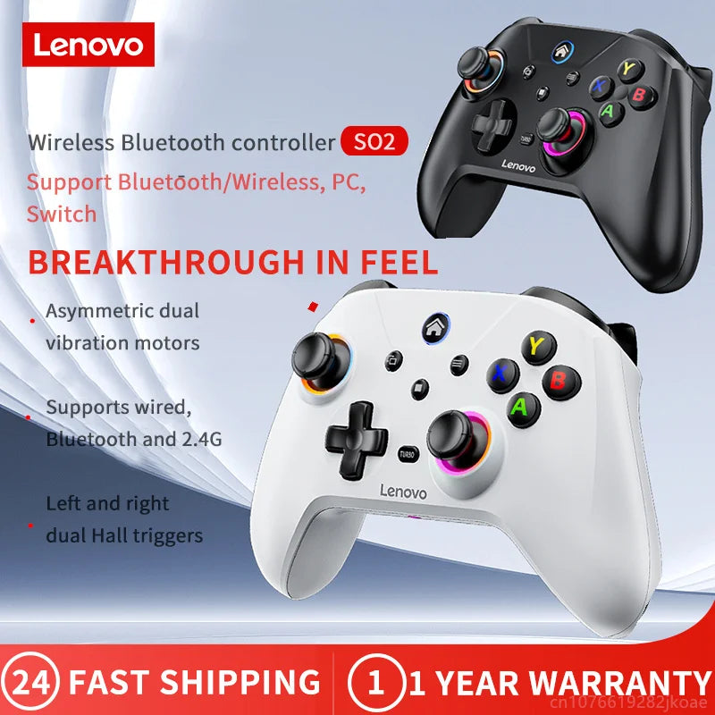 Lenovo S02 Wireless Bluetooth Gamepad with RGB Lighting - Smarsty