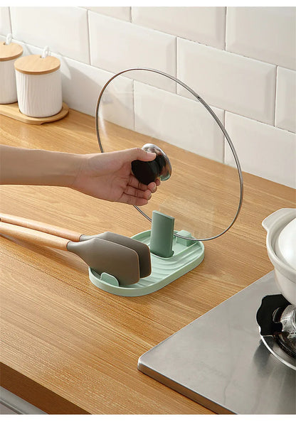 Kitchen Organizer Pot Cover Storage Pancake Turner Rack Soup Ladle Scoop Holder Dish Drain Rack Kitchen Gadgets Accessories