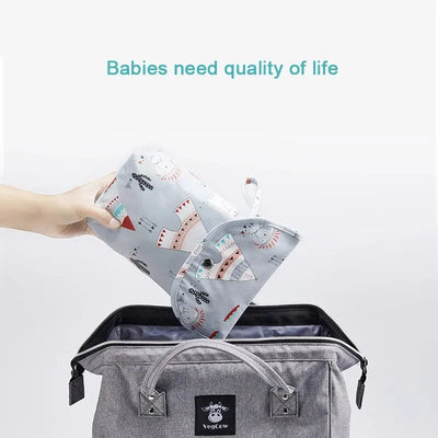 Baby Diaper Bag Waterproof Wet Dry Pack Mummy Storage Pouch Nappy Organizer Insert Tote Purse Travel Stroller Carry Bag by Smarsty