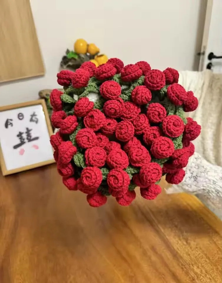 Handmade Crochet Rose Blanket for Cozy Comfort - Smarsty