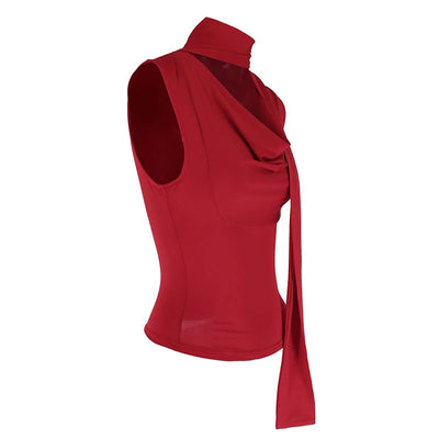 Solid Tank Summer New Women Sexy Sleeveless V-Neck Lady Top Fashion Bandage Streetwear Casual Slim Tank Elegant Knitted Clothing - Smarsty