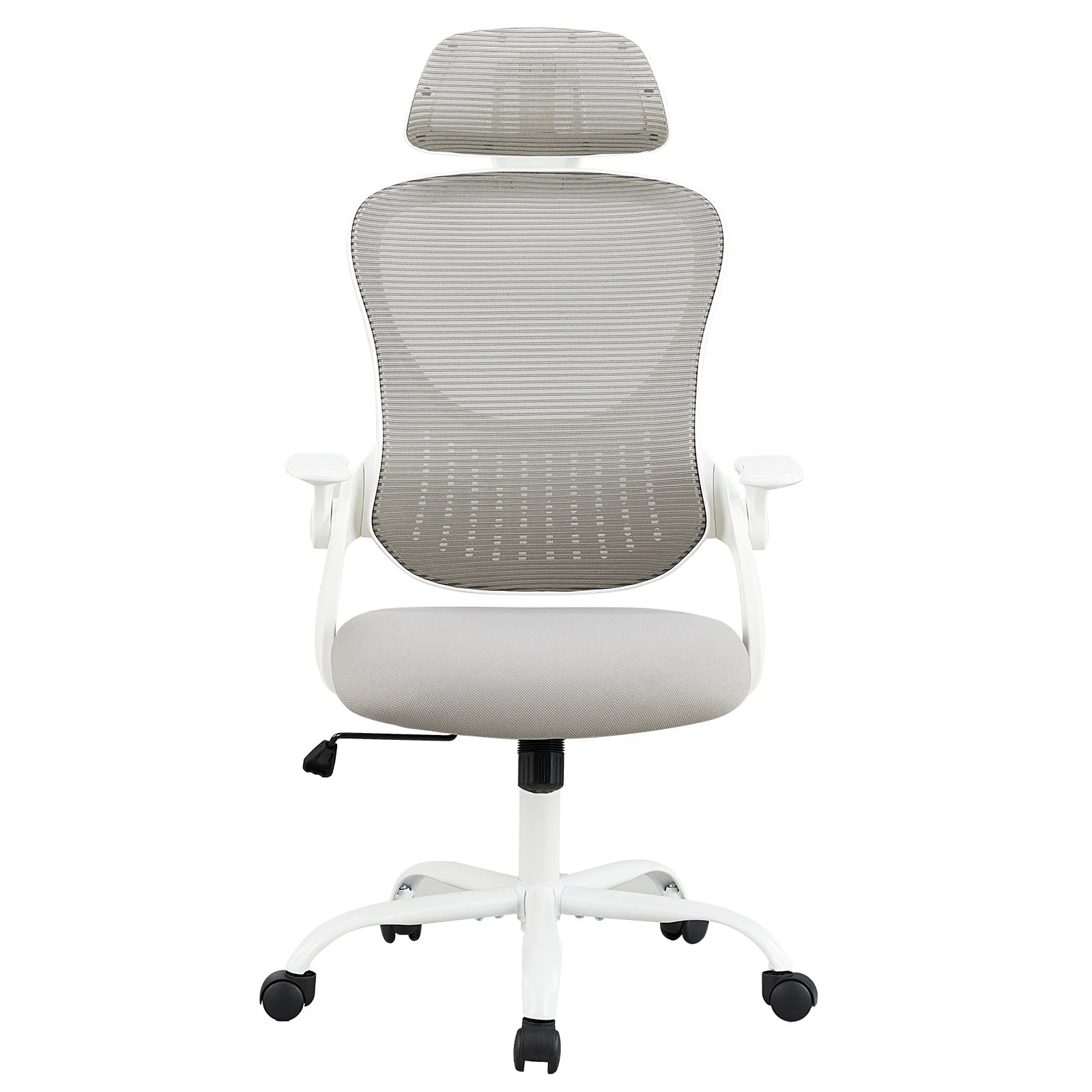 Mesh Ergonomic Office Computer Desk Chair Flip-up Arms Adjustable Headrests Comfortable Lumbar Support For Home Office - Smarsty