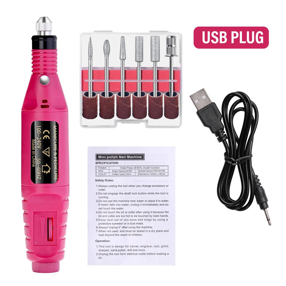 YIKOOLIN Electric Nail Drill Machine Kit for Perfect Manicures - Smarsty
