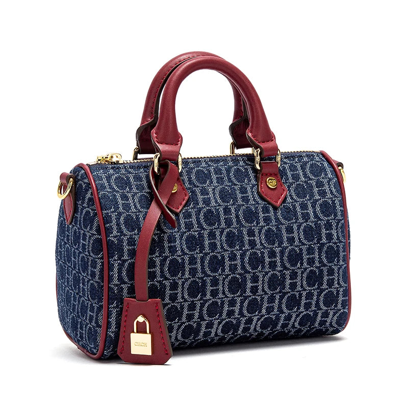 Women Shoulder Bag 2025 Cowboy Splicing Pillow Handbag - Smarsty