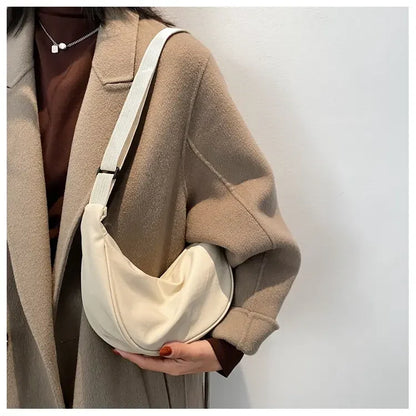 Women Backpack PU Leather Crossbody Bag With Zipper - Smarsty