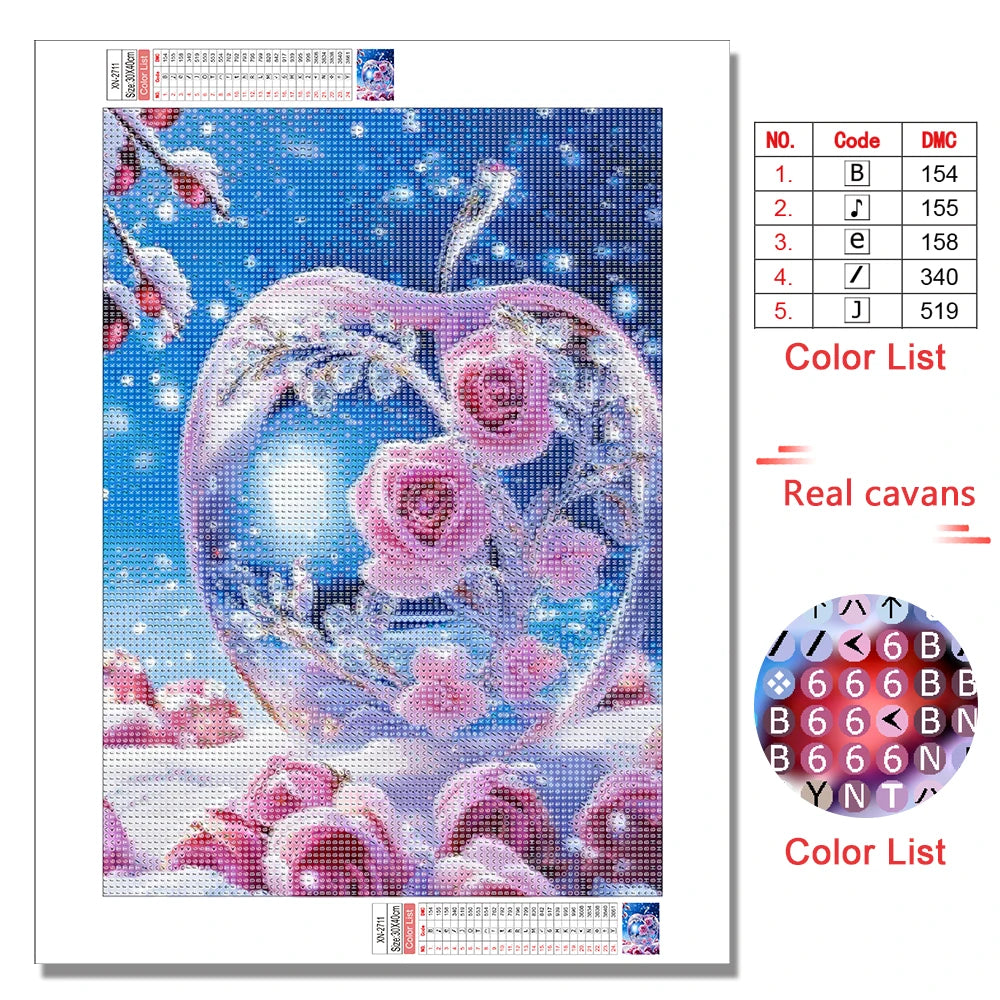 Momoart DIY Diamond Painting Rose Flower Wall Art - Smarsty