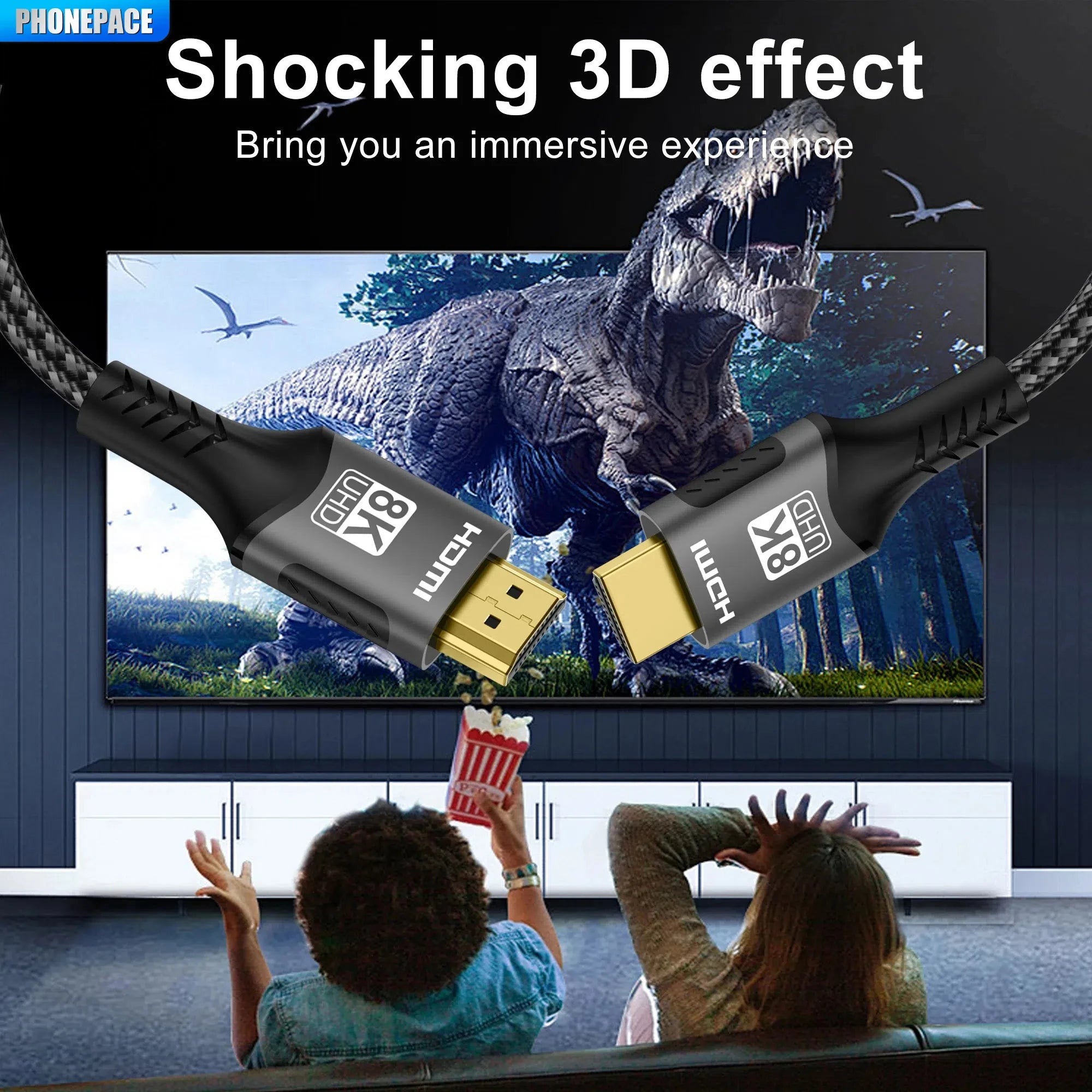 High Speed 8K HDMI Cable with Braided Nylon Design - Smarsty