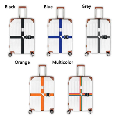 Luggage Buckle Strap Cross Belt Packing Adjustable Travel Accessories Suitcase Buckle Strap Rainbow Baggage Packing Belts - Smarsty