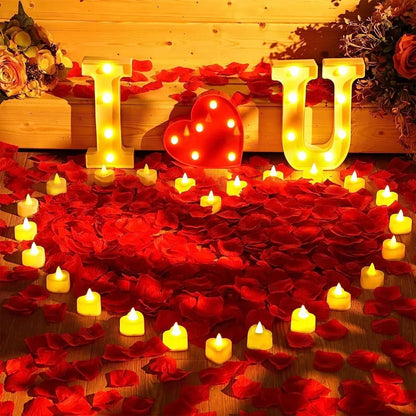 Flameless LED Votive Candles Set 100+Hour Lasting Electric Candles Battery Operated Tealight for Wedding Proposal Romantic Decor