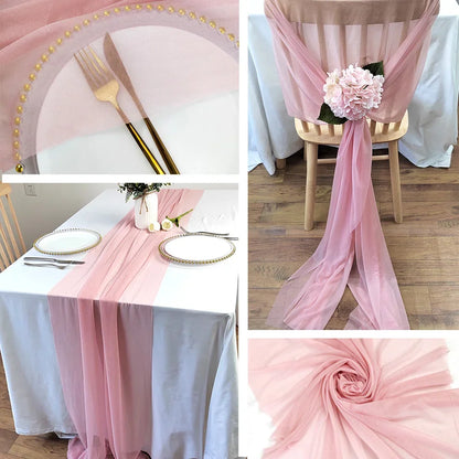 Chiffon Table Runner for Elegant Wedding and Party Decor - Smarsty