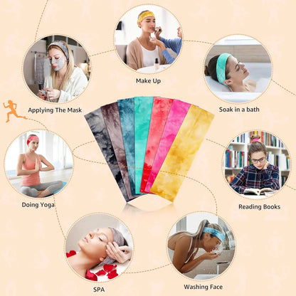 Unisex Sweat Absorbing Sports Headbands 6 Pack Cotton - Smarsty