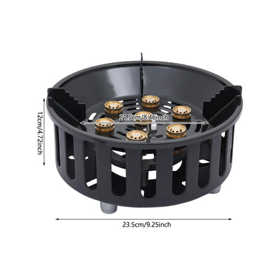 7-Core Camping Stove High-Power Strong Fire Portable Tourist Gas Burner Windproof Electronic Ignition Camping Equipment 21000W