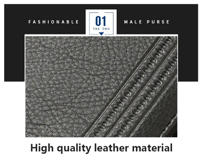 Men's Slim Bifold Wallets Leather Multiple Card Holder Purses with Driver License ID Windows Man Short Wallet with Coin Pouch - Smarsty
