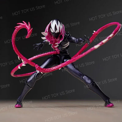 NEW KO Symbiote Gwenom Action Figure | Kaiyodo Revoltech Amazing Yamaguchi | Venomized Gwen Stacy Anime Model Gift