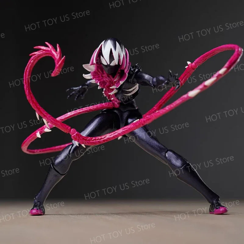 NEW KO Symbiote Gwenom Action Figure | Kaiyodo Revoltech Amazing Yamaguchi | Venomized Gwen Stacy Anime Model Gift