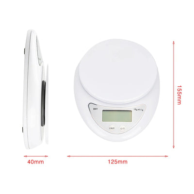 5kg/1g 1kg/0.1g Portable Digital Scale LED Electronic Scales Postal Food Measuring Weight Kitchen LED Electronic Scales by Smarsty