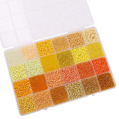 About 5200Pcs24 Grid Rice Bead Box Handmade DIY Jewelry Bracelet Earrings Kandi Jewelry Accessories Materials - Smarsty