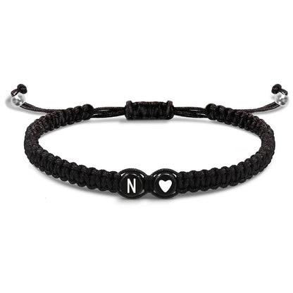 Handmade Adjustable Heart Initial Bracelets for Friendship - Smarsty