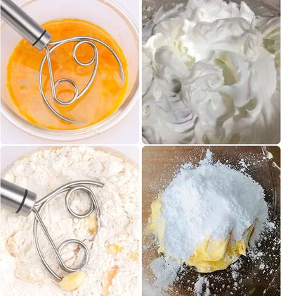 Danish Dough Whisk with Wooden Handle for Easy Mixing - Smarsty