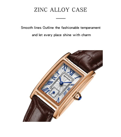 SANDA 1116 Women's Luxury Quartz Watch with Leather Strap - Smarsty