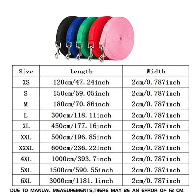Nylon Dog Training Leash Long and Durable Options - Smarsty
