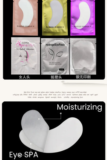 Hydrogel Eye Patches for Eyelash Extensions 50 Pairs - Smarsty
