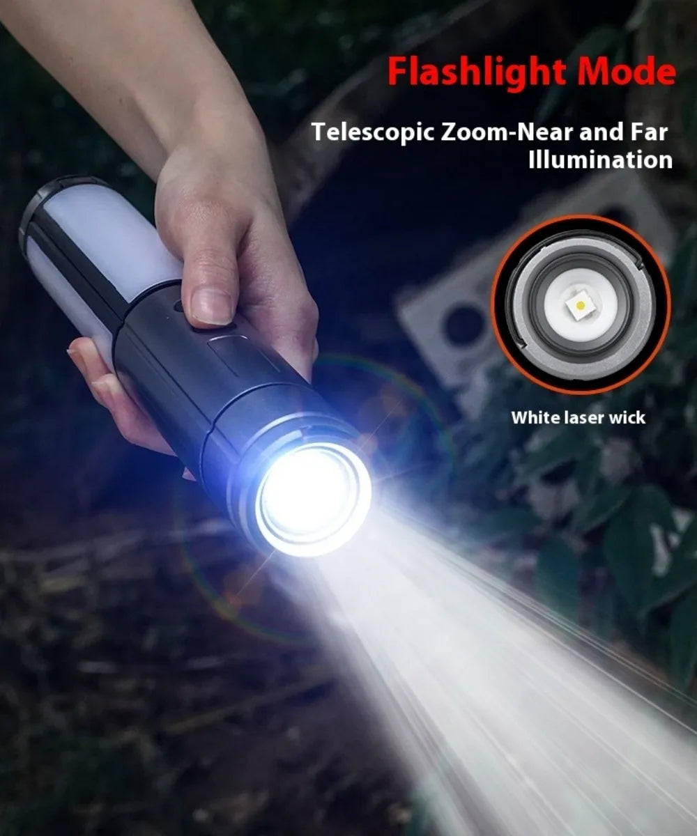 Upgraded Camping LED Telescopic Flashlight with Tripod Rechargeable Emergency Lamp Outdoor Portable orch Light Table Lamp Tent by Smarsty