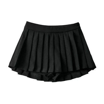 Spice girl pleated skirt female pure color small short skirt summer new Korean version JK college wind high waist mini skirt - Smarsty