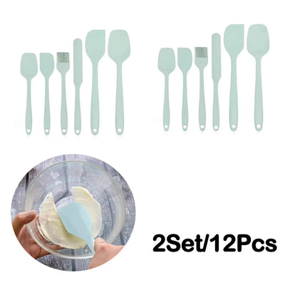 Heat Resistant Silicone Spatula Set for Baking - Smarsty
