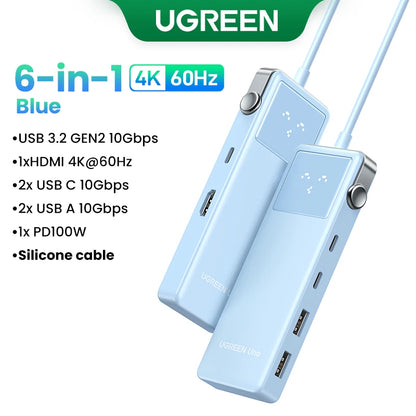 USB C Hub With 4K HDMI And Gigabit Ethernet Docking