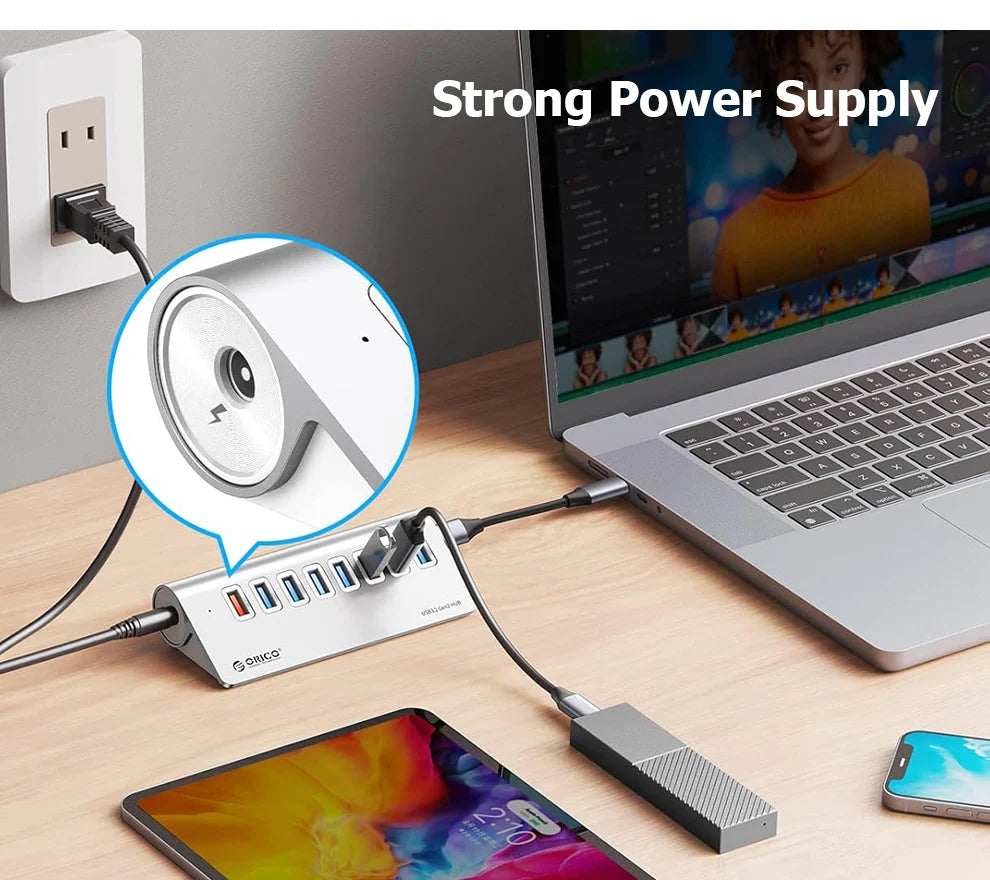 High Performance USB Docking Station With 10Gbps Hub