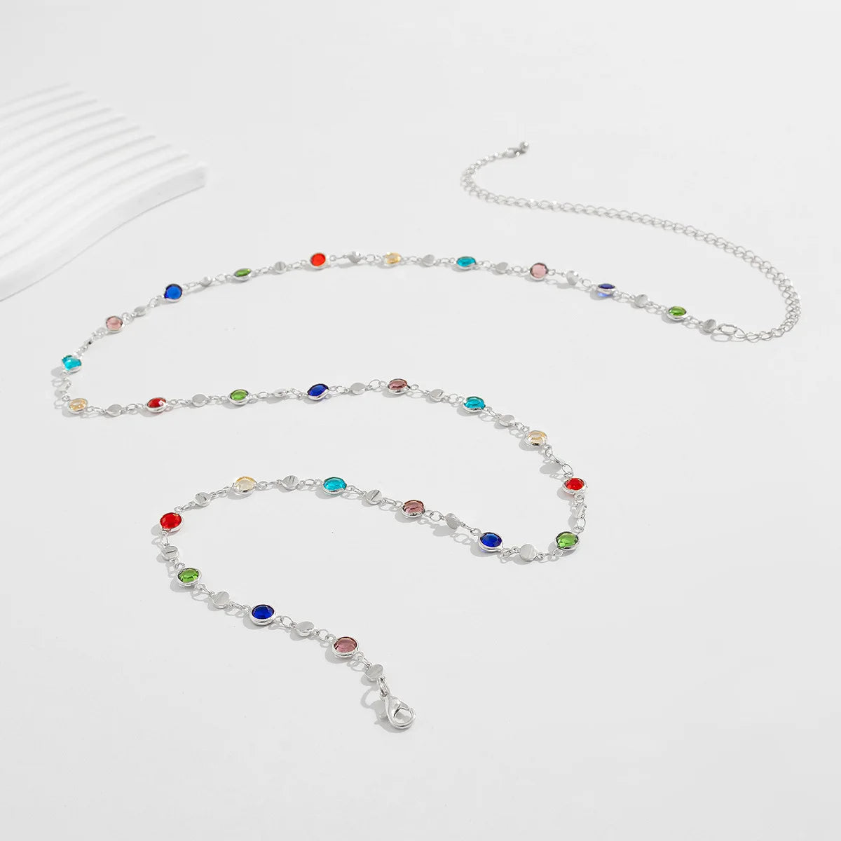 Fashion Colored Glass Crystal Waist Chain for Women - Smarsty