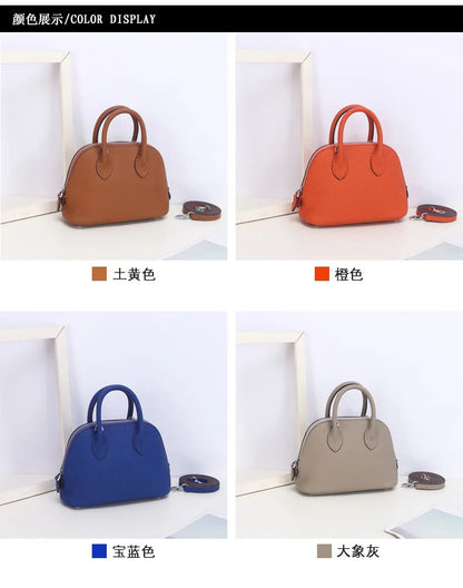 Cow Leather Shell Bag Crossbody Women Messenger Style - Smarsty