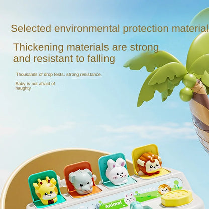 Montessori Pop up Animal Toys and Learning Boxes Enhance Logical Thinking and Motor Skills Suitable for Children's Birthday Gift