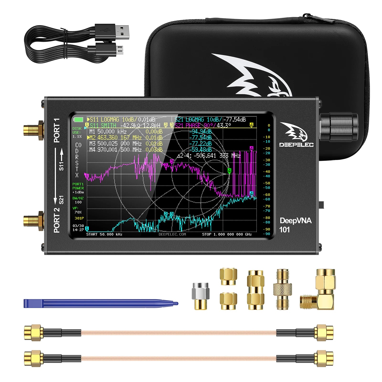 DeepVNA-101 4.3 Inch Antenna Analyzer with Metal Case - Smarsty