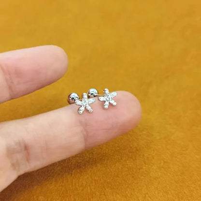 925 Silver Tragus Piercing Helix Studs Butterfly Heart - Smarsty