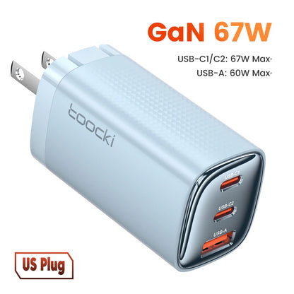 GaN USB Type C Charger With Digital Display 65W Power - Smarsty