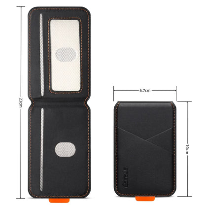 Luxury Leather Cellphone Magsafe Magnetic Card Holder For IPhone 14 13 15 16 17 Pro Max 16Plus RFID Anti-Skimming Bank ID Card