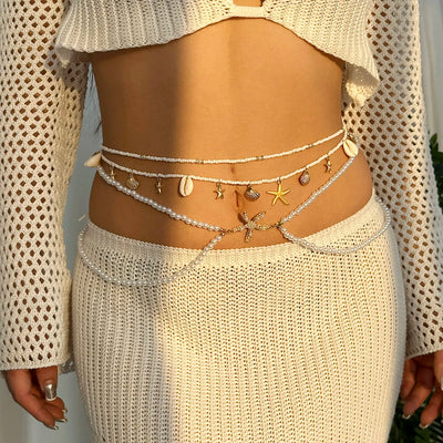 Boho Layered Tassel Belly Chain for Summer Style - Smarsty