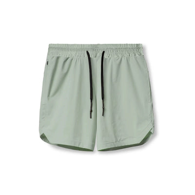 2024 New Men's Shorts Single-Layer Woven Quick Dry Solid Color Running Fitness Sports Casual American Fifth Pants Comfortable - Smarsty